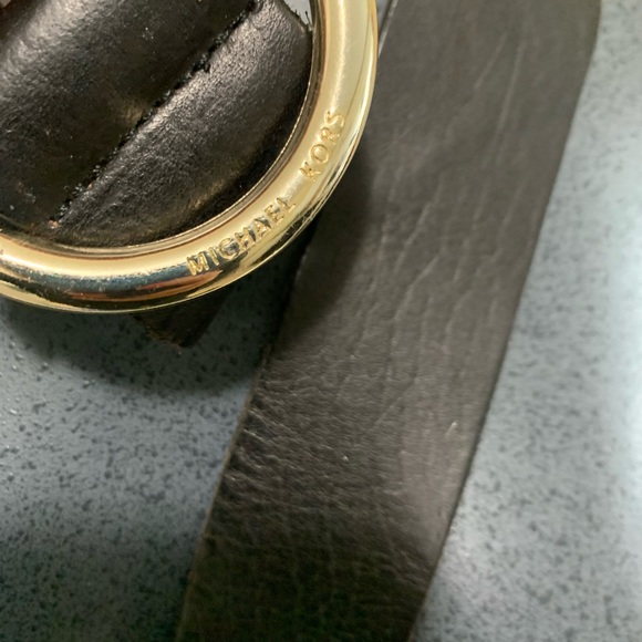 Michael Kors Black & Gold statement leather belt ❤️ - Picture 2 of 6